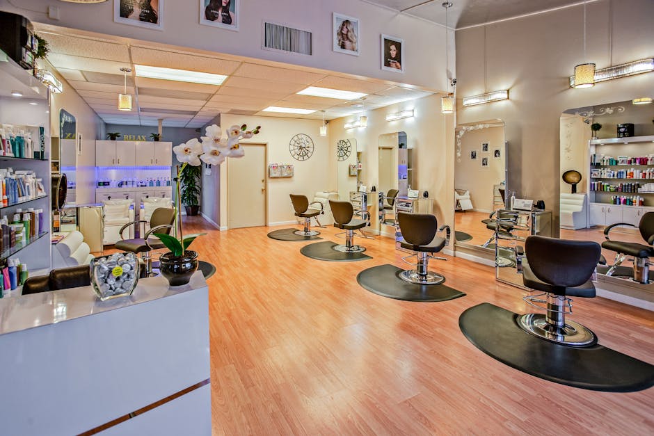Clean, modern tanning salon interior